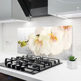 Szkło do Kuchni na Ścianę Romantyczna Kompozycja Kwiatowa