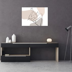 Obraz - Kobieta linia sztuki ciała N⁰1 (70x50 cm)