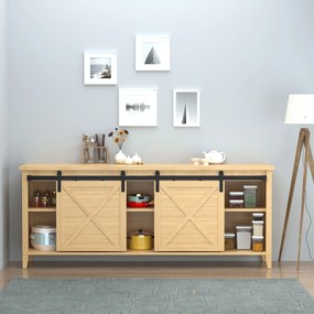 HOMCOM Zestaw do Pojedynczych Drzwi Przesuwnych Prowadnica Stal Węglowa Czarna | Aosom PL