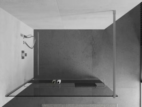 Mexen Kioto+ ścianka prysznicowa z półką Walk-in 115 x 200 cm, transparent, chrom - 800-115-121-01-00