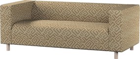 Pokrowiec na sofę Klippan 2-osobową kolor beżowy tkanina strukturalna, wzorzysta
