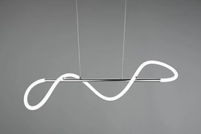 Metalowa lampa wisząca LED ze ściemniaczem w kolorze srebra Argos – Reality