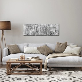 Obraz - Mroźna zima (z zegarem) (90x30 cm)