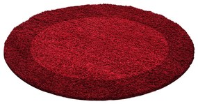 Dywan shaggy Life czerwony 120 cm x 120 cm koło
