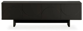 Czarna szafka pod TV 180x55x40 cm Solei – MOME