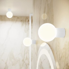 Kinkiet HALO biały IP44 ryflowany SOLLUX  LIGHTING