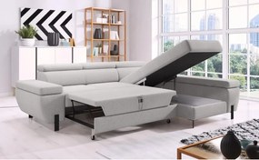 Narożnik MOLINA S układ L Prawostronny z funkcją spania w tkaninie CLOUD WERSAL