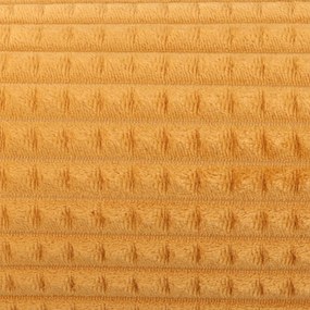 Koc w Kostkę 200x220cm Miękki musztardowy Przytulny do Salonu i Sypialni