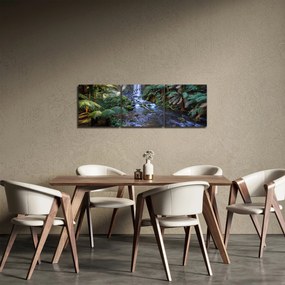 Obraz australijskiego lasu deszczowego (z zegarem) (90x30 cm)