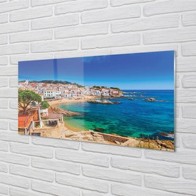 Panel szklany do Kuchni Nadmorska Plaża o Poranku