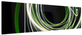 Obraz zielonych kresek (170x50 cm)
