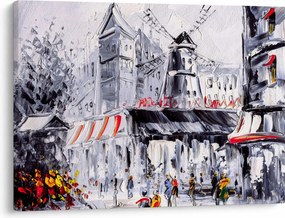 Obraz - Ulica w Paryżu, obraz olejny (70x50 cm)
