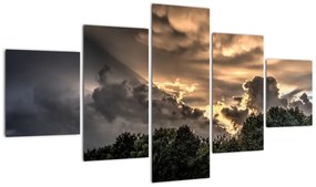 Obraz chmur i lasu (125x70 cm)
