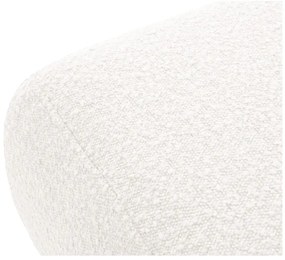 Biały puf z materiału bouclé Molino – Micadoni Home