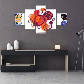 Obraz kolorowych kółek (125x70 cm)