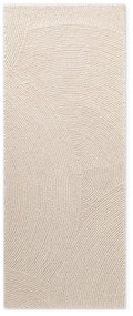 Wełniany chodnik tkany ręcznie w jasnym naturalnym kolorze 80x200 cm Eleni Natural White – Hanse Home