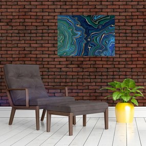Obraz - Zielono - niebieski marmur (70x50 cm)