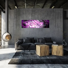 Obraz pięknej fioletowej abstrakcji (170x50 cm)