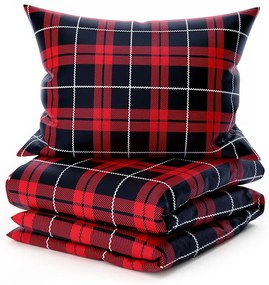 PrzytulneMieszkanie.pl PrzytulneMieszkanie.pl Pościel z mikropluszu ALBURY czerwona Rozmiar pościeli: 2 szt 70 x 90 cm | 200 x 220 cm