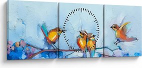 Obraz- Przebudzenie natury (z zegarem) (90x30 cm)