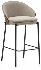 Brązowy/beżowy hoker (wysokość siedziska 65 cm) Eamy – Kave Home