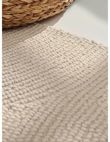 Wełniany okrągły dywan tkany ręcznie w jasnym naturalnym kolorze ø 150 cm Eleni Natural White – Hanse Home