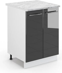 Szafki kuchenne antracyt wysoki połysk 60x60x82 fame-line