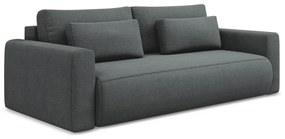 Ciemnoszara rozkładana/ze schowkiem sofa 238 cm Kapua – Makamii