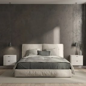 Popielata elegancka szafka nocna H0-A81