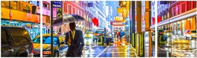 Obraz - Miasto w neonowym blasku (170x50 cm)