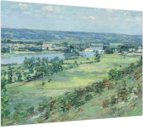Obraz na szkle - Theodore Robinson, The Valley of the Seine, From the Hills of Giverny, reprodukcje (70x50 cm)