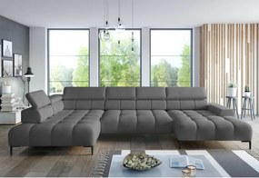 Narożnik PLAZA XL Lewostronny Elektryczna regulacja Tkanina SOLAR 96 WERSAL