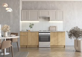 Zestaw mebli kuchennych WENDY 240 dąb cremona/kaszmirowy HALMAR
