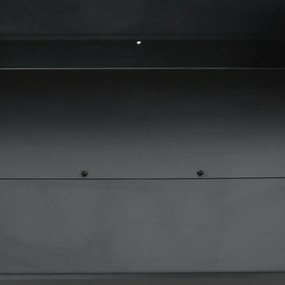 Outsunny Grill węglowy z dwoma rusztami, półką, uchwytem do BBQ, metalowy, czarny, 113 x 53,5 x 82,5 cm