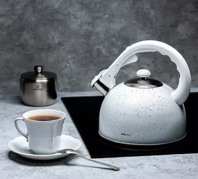 Biały elegancki czajnik z powłoką marmurową 2,6L Z2-A61
