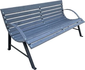 Ogrodowa ławka retro z oparciem 190 cm R6-L61