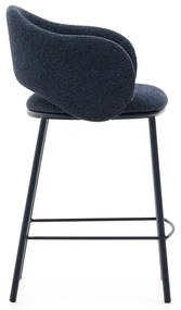 Ciemnoniebieski hoker (wysokość siedziska 65 cm) Maina – Kave Home