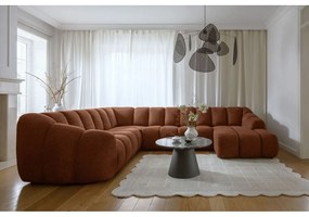 Narożnik (lewostronny/w kształcie litery U) w kolorze terakoty Shell – Miuform