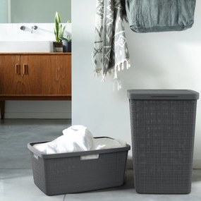 Curver Kosz na brudną bieliznę Jute 58 l, ciemnoszary