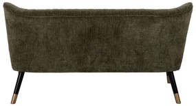 Zielona sofa z tkaniny szenilowej 134 cm Glam – Ixia