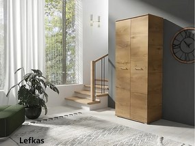 Szafa Otwierana Dwudrzwiowa 80cm x 200cm  LEFKAS | Półki + Wieszak