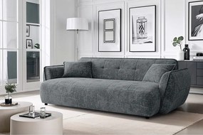 Ciemnoszara sofa z tkaniny szenilowej 250 cm Nelia Big – Ropez