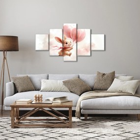Obraz - Królik z balonami (125x70 cm)