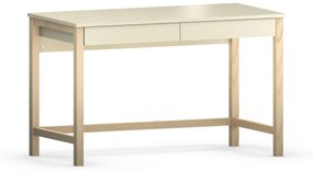 Beżowe biurko z dwiema szufladami - Mioxis 3X 50x100