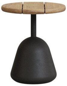 Czarno-naturalny okrągły stolik z blatem z drewna akacjowego ø 43 cm Saura – Kave Home