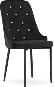 Czarne stylowe krzesło w stylu glamour S4-A60