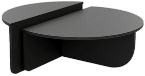 Zestaw 2 stolików kawowych - Czarny - ALOEVA