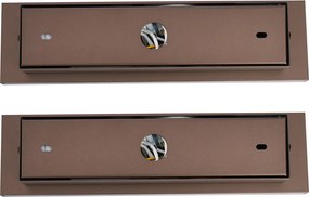 Zestaw 2 nowoczesnych lamp ściennych z regulacją, ciemny brąz, z USB-C, w zestawie LED - Modric