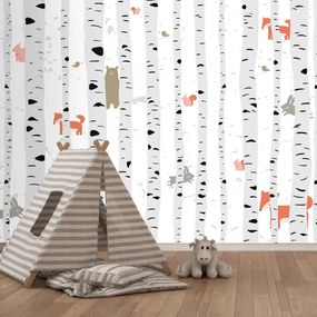 Fototapeta - Brzozowy las (196x136 cm)