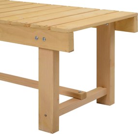 Outsunny Ławka Ogrodowa Rustykalna Lite Drewno Brązowa 2 Osoby 110x38cm | Aosom PL